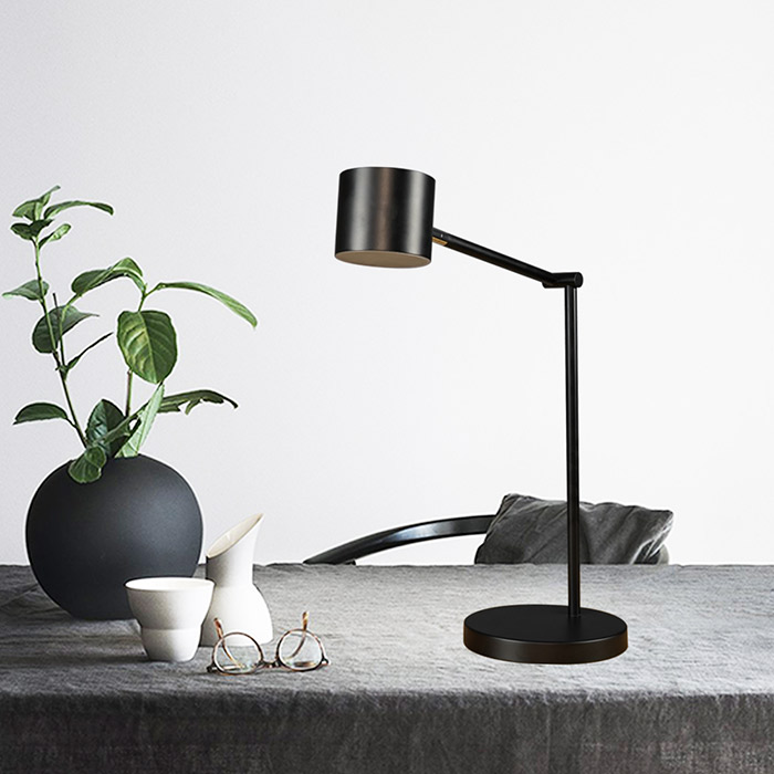 What are the table lamps of different materials?