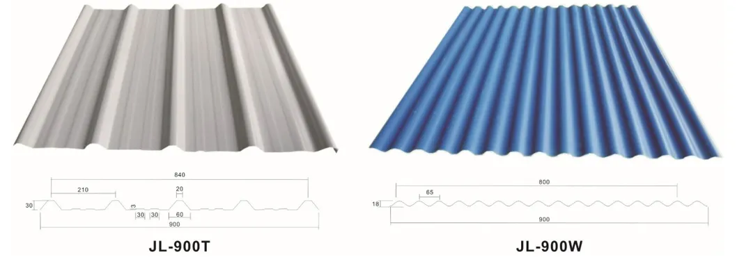 Anti-Corrosion PVC Trapezoidal Corrugated PVC Roof Sheet 900-1130mm