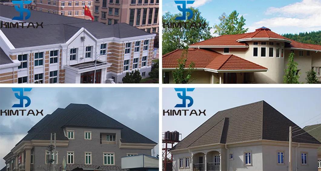 Building Materials Brick Red Stone Coated Metal Roofing Sheet for Roof Top