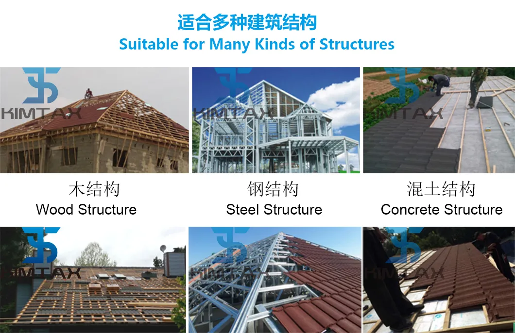 Building Materials Brick Red Stone Coated Metal Roofing Sheet for Roof Top