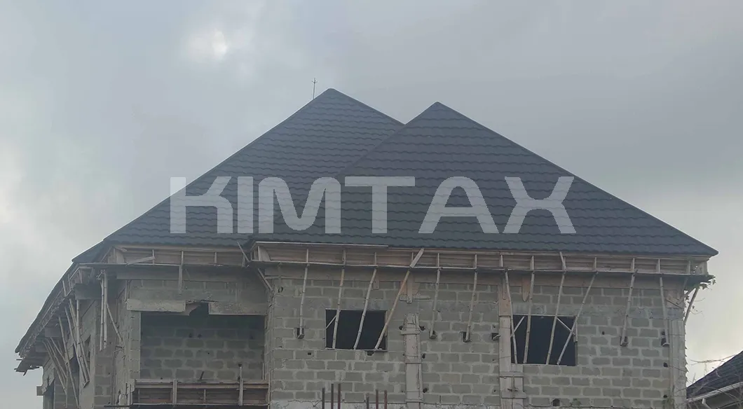 Building Materials Brick Red Stone Coated Metal Roofing Sheet for Roof Top