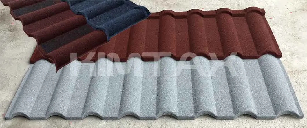 Classic Type Royal Blue Stone Coated Roofing Tile Factory