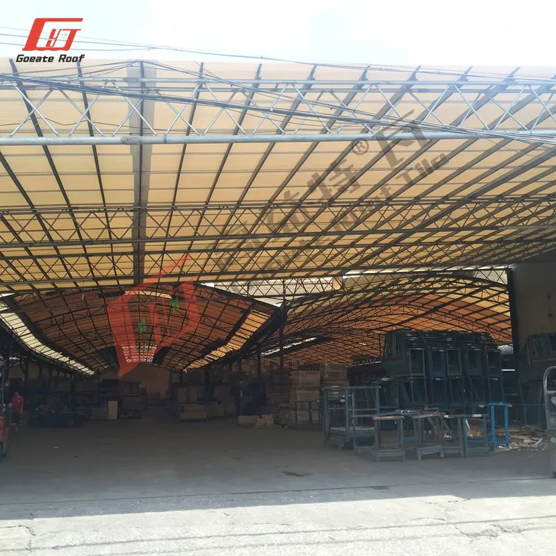 Light Weight Water Resistance 1130 /1360mm Corrugated Plastic PVC Roofing Sheet