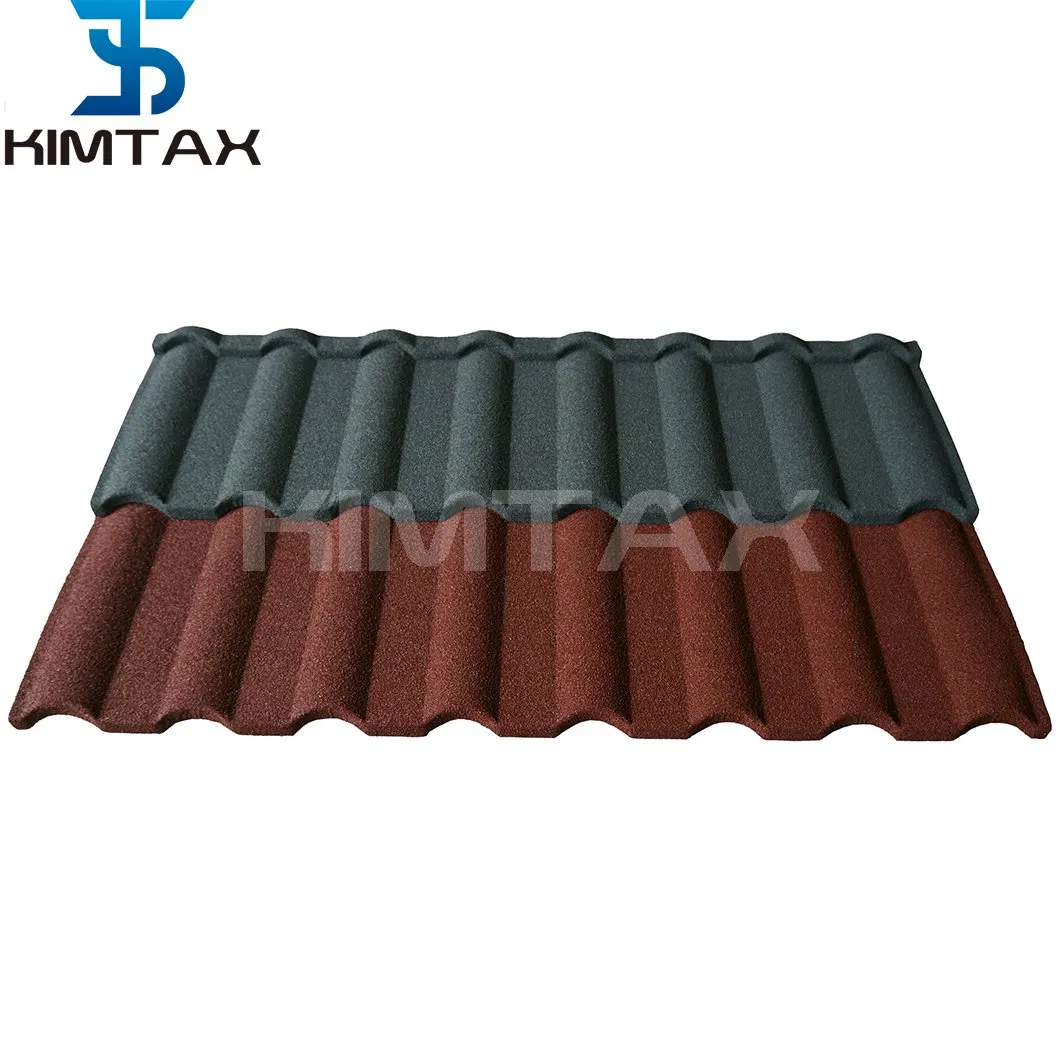 Milano Charcoal Black Metal Roofing Systems Corrugated Roof Tiles with Stone Chip Coated