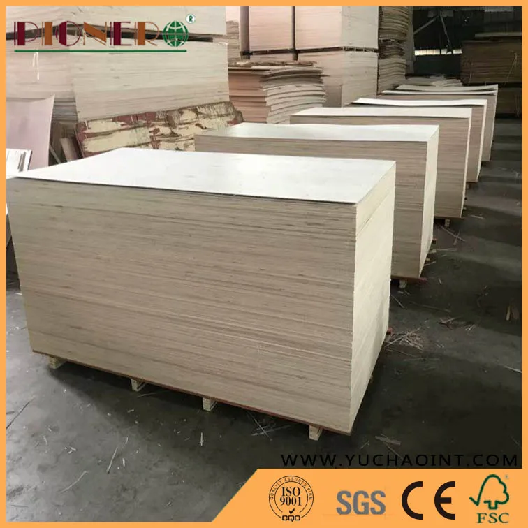 Soft Wood Pine Plywood, C+/C Grade E1 Glue 915*1830 1220*1830