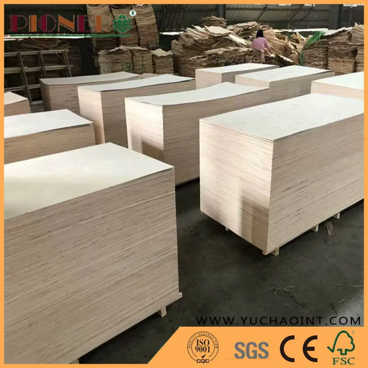 Soft Wood Pine Plywood, C+/C Grade E1 Glue 915*1830 1220*1830