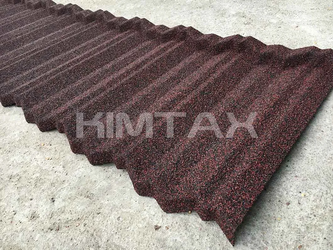 Stong Decorative Nosen Style Bent Shape Color Stone Metal Tile Manufacturer